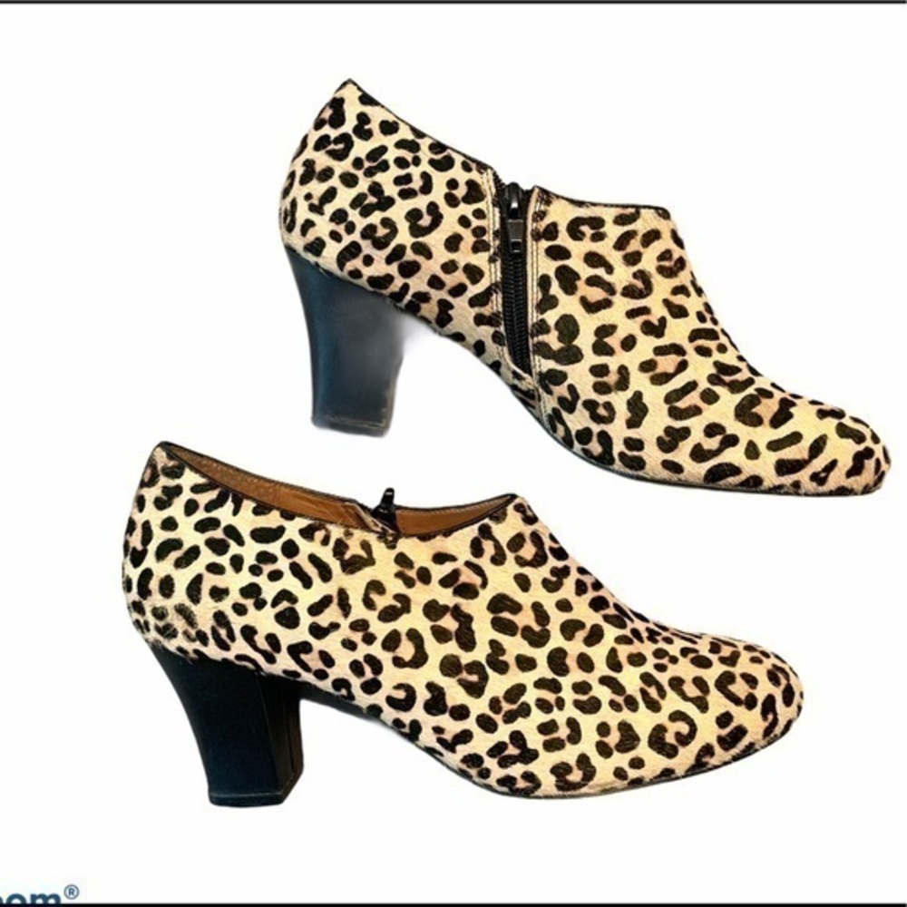 Shoes of Prey Leopard Cheetah Print Ankle Boots 10